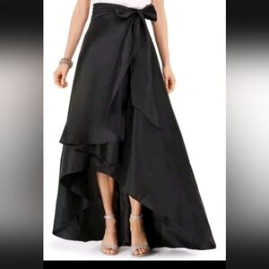 Adrianna Papell High Low Ball Skirt Black Size 4 Formal Maxi Skirt Party